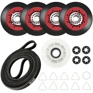 𝟮𝟬𝟮𝟱 𝗨𝗣𝗚𝗥𝗔𝗗𝗘 4392067 Dryer Repair Maintenance Kit - Exact fit maytag,Kenmore and Whirlpool Dryer Repair kit Replacement, Includes WPW10314173 Drum Roller & 661570V & 279640 Idler Pulley
