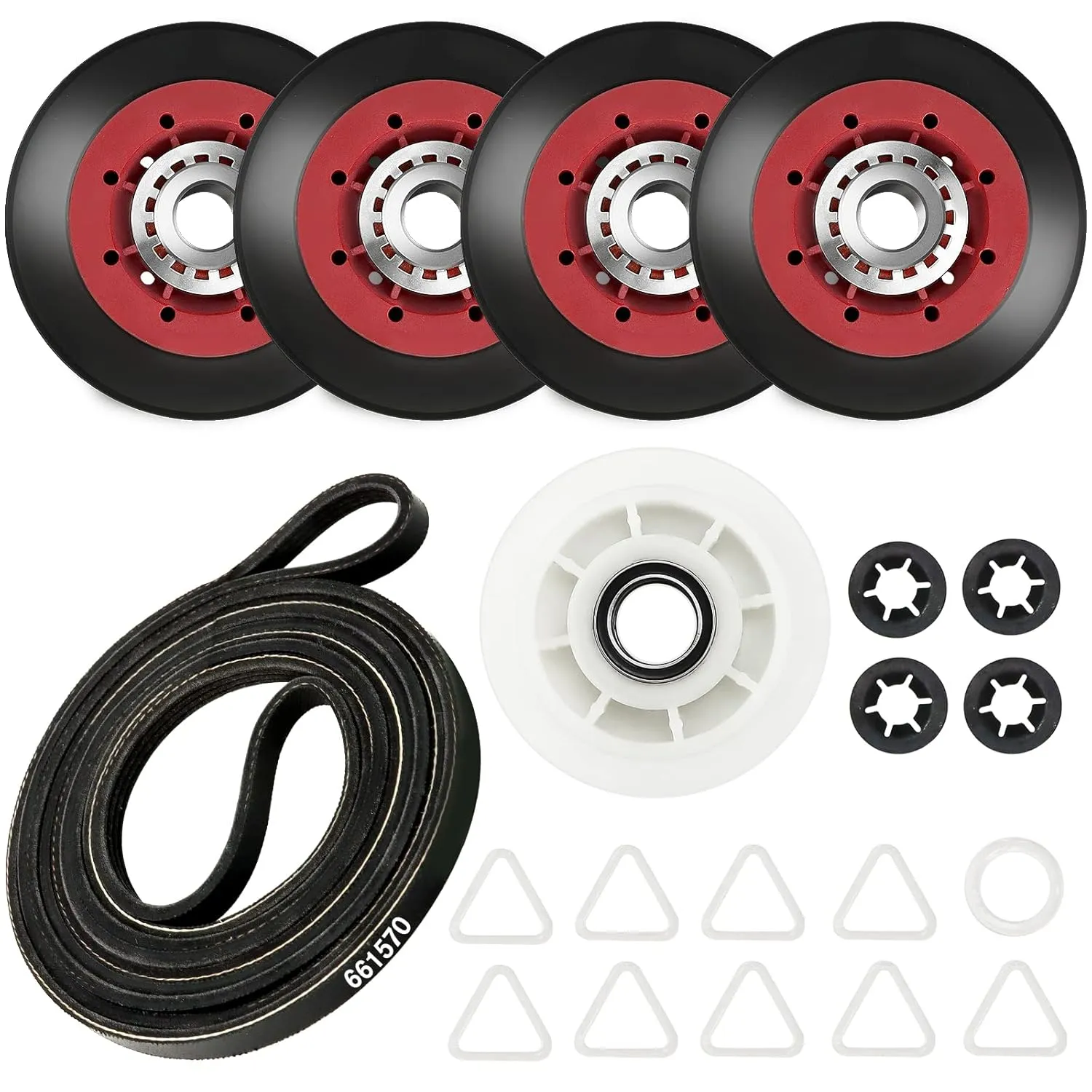 𝟮𝟬𝟮𝟱 𝗨𝗣𝗚𝗥𝗔𝗗𝗘 4392067 Dryer Repair Maintenance Kit - Exact fit maytag,Kenmore and Whirlpool Dryer Repair kit Replacement, Includes WPW10314173 Drum Roller & 661570V & 279640 Idler Pulley