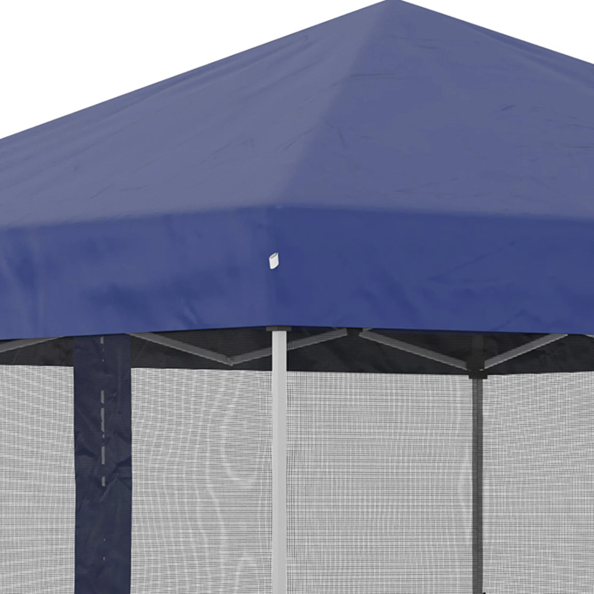 10' x 10' Pop-Up Gazebo with Screen Room, Adjustable Height & Wheeled Carry Bag, Blue