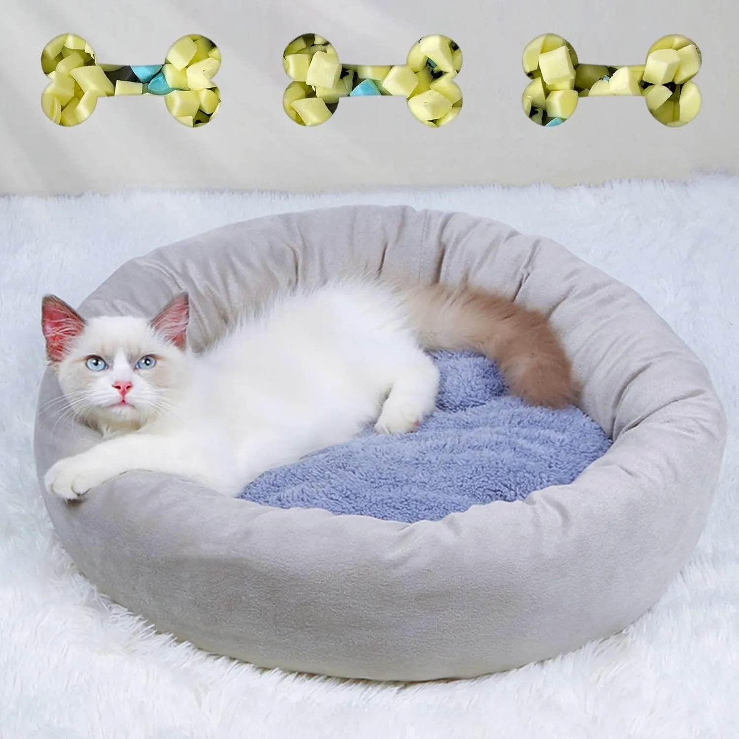 10lbs Shredded Memory Foam Filling for Bean Bag Chair, Premium Beanbag Stuffing High Density Memory Foam Refill