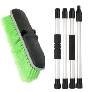 10" green Flow-Thru Brush Head w. Adjustable Pole
