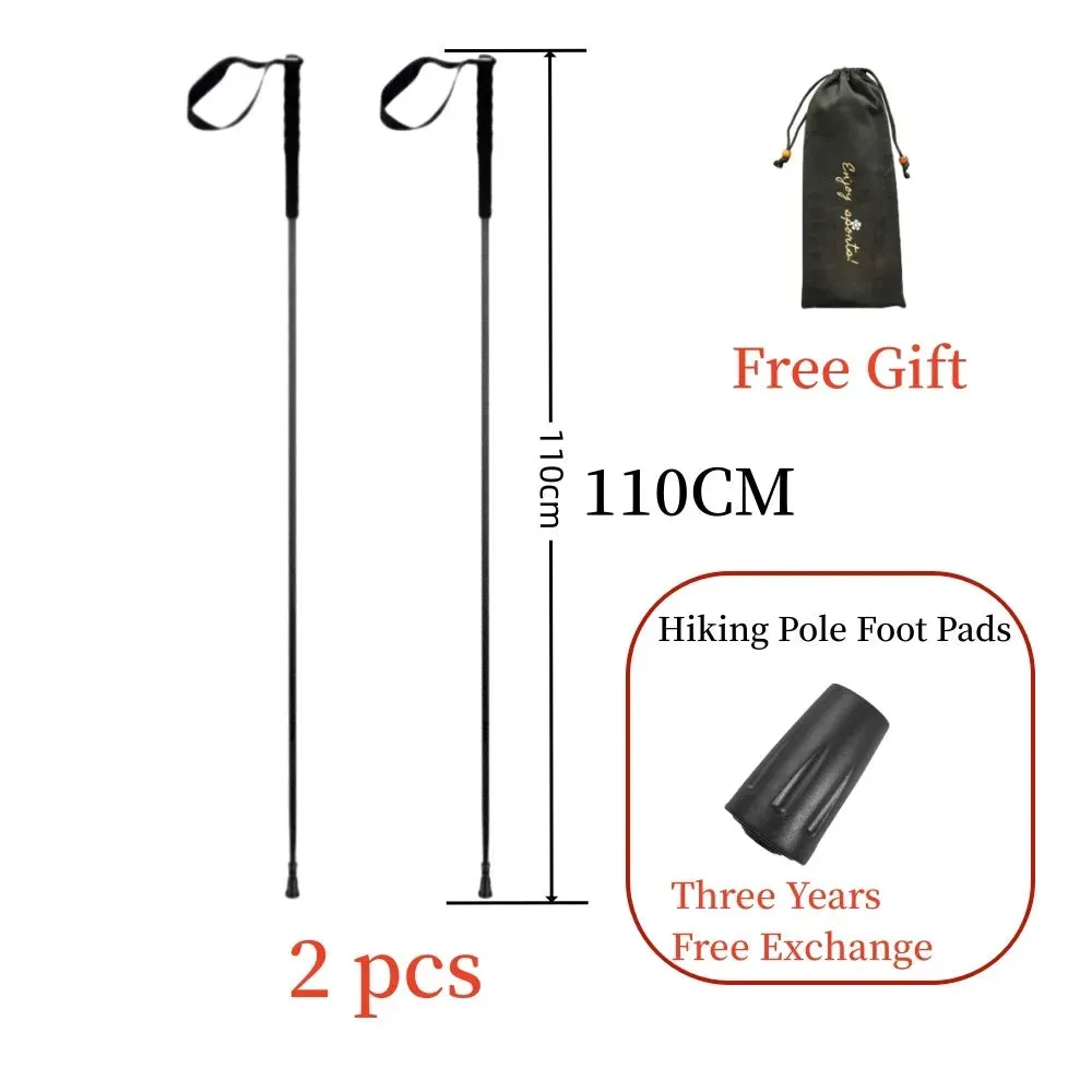 115g Ultra-Light Carbon Folding Trekking Pole: Collapsible Hiking Stick