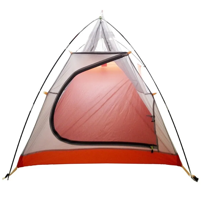 1.26KG Silicone Coated Waterproof 20D Nylon & Carbon Fiber Pole Double-layer Two-person Ultralight