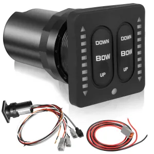 15170-001 Trim Tab Switch LED Integrated Indicator Tactile Kit with Pigtail Replacement Fit for Lenco Marine Single Actuator System