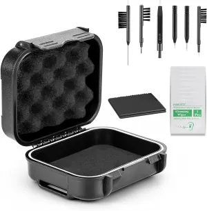 18 Pieces Set High Seal Waterproof Hearing Aid Case with Extractable Sponge, Drop-Proof, Shock-Proof and Crush-Proof Storage Box