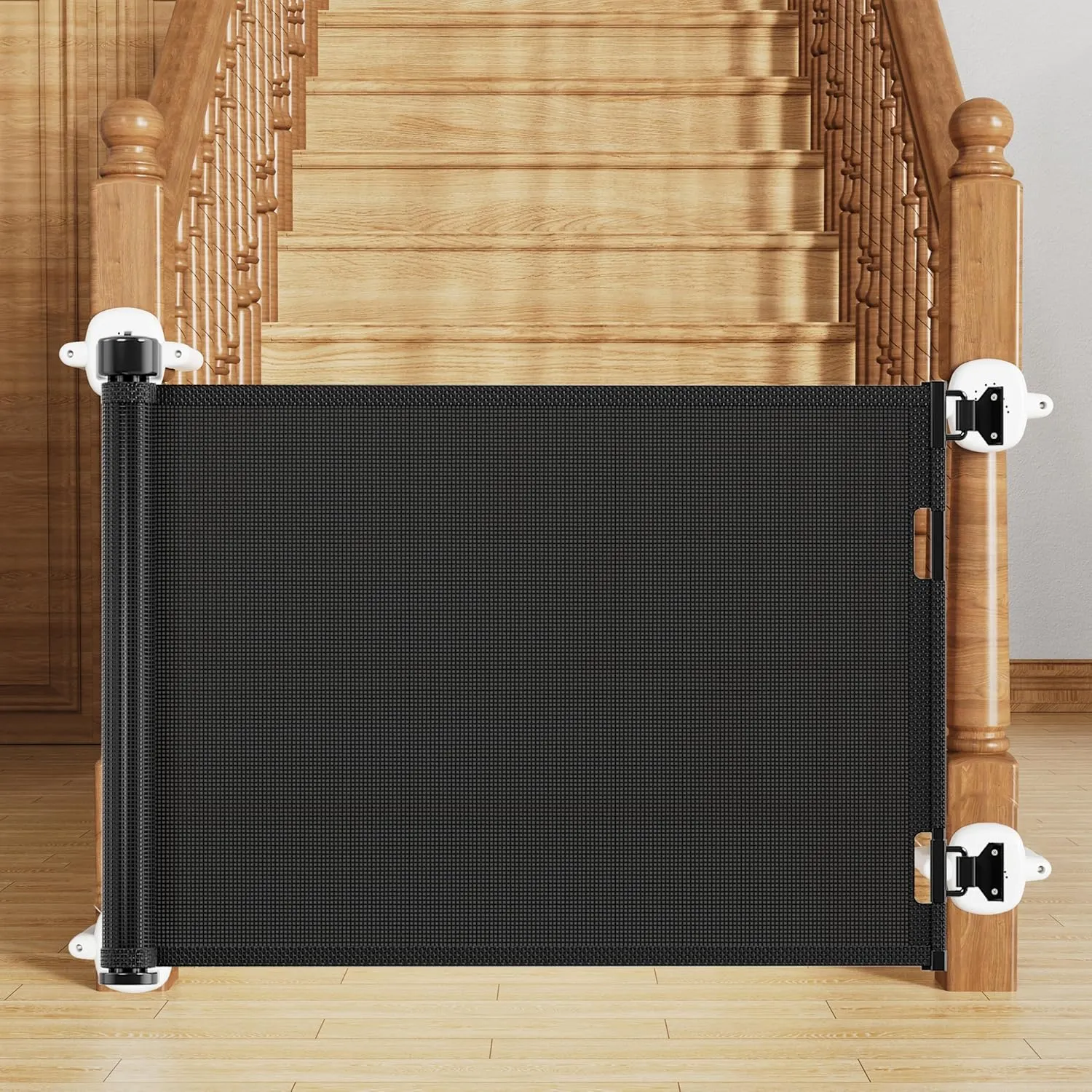 2 PCS No Hole Stairway Baby Gate Mounting Kit, Baby Gate Banister Adapter - Fits Posts from 1 1/2" to 3 1/2" Wide, Universal Banister Adapter Kit for Pressure and Hardware Mounted Stair Gates