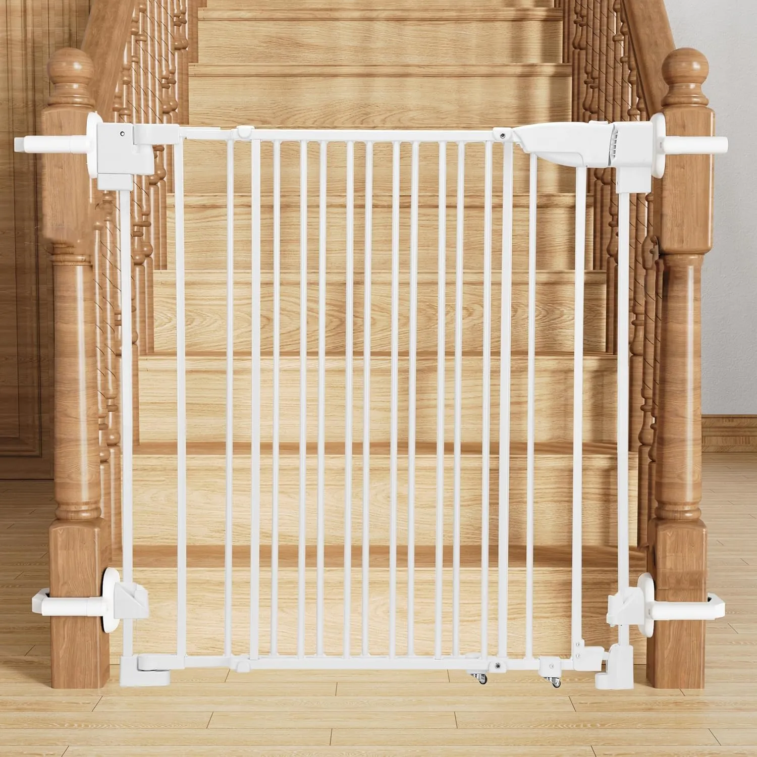 2 PCS No Hole Stairway Baby Gate Mounting Kit, Baby Gate Banister Adapter - Fits Posts from 1 1/2" to 3 1/2" Wide, Universal Banister Adapter Kit for Pressure and Hardware Mounted Stair Gates