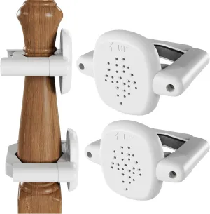 2 PCS No Hole Stairway Baby Gate Mounting Kit, Baby Gate Banister Adapter - Fits Posts from 1 1/2" to 3 1/2" Wide, Universal Banister Adapter Kit for Pressure and Hardware Mounted Stair Gates