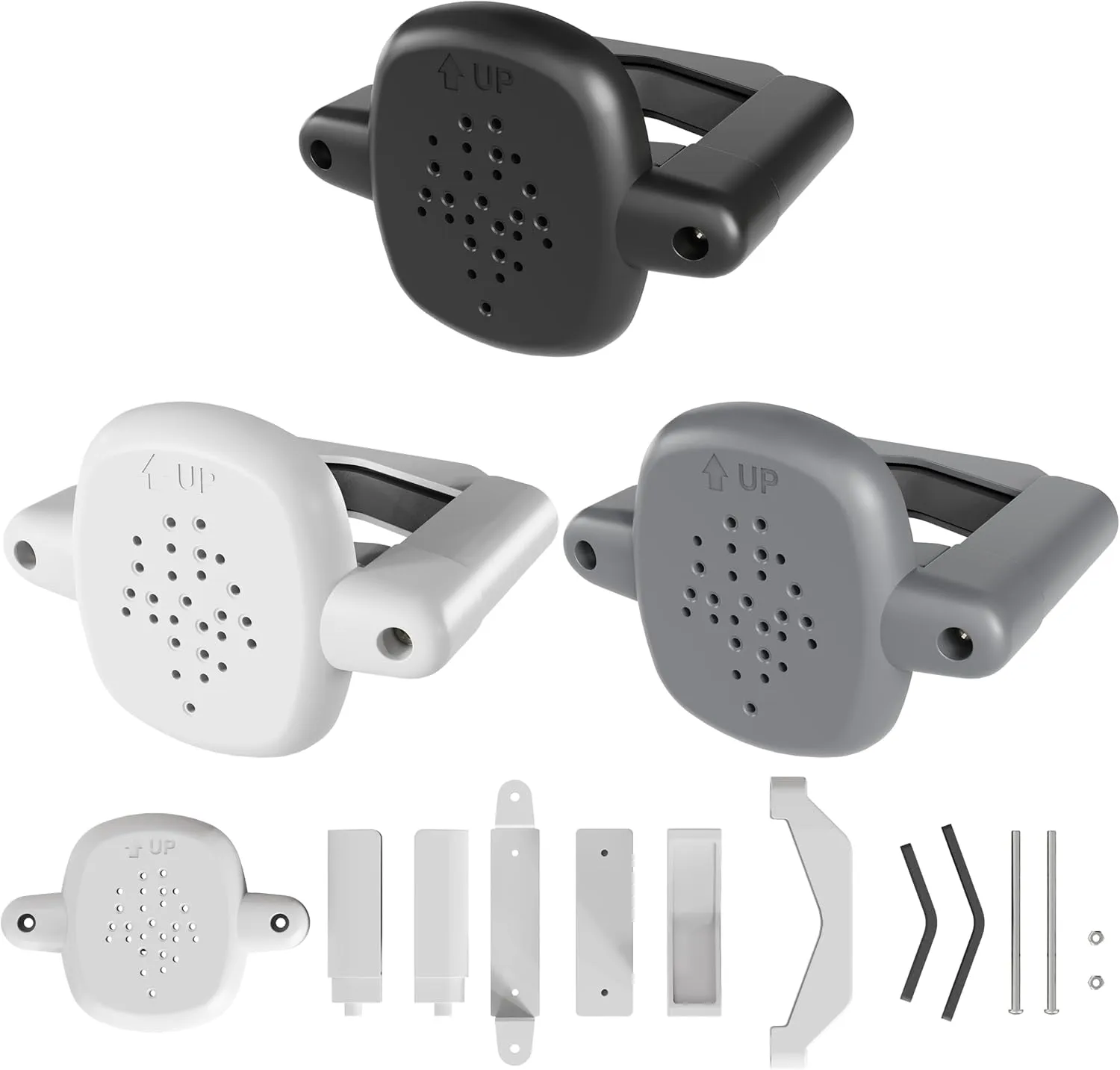 2 PCS No Hole Stairway Baby Gate Mounting Kit, Baby Gate Banister Adapter - Fits Posts from 1 1/2" to 3 1/2" Wide, Universal Banister Adapter Kit for Pressure and Hardware Mounted Stair Gates