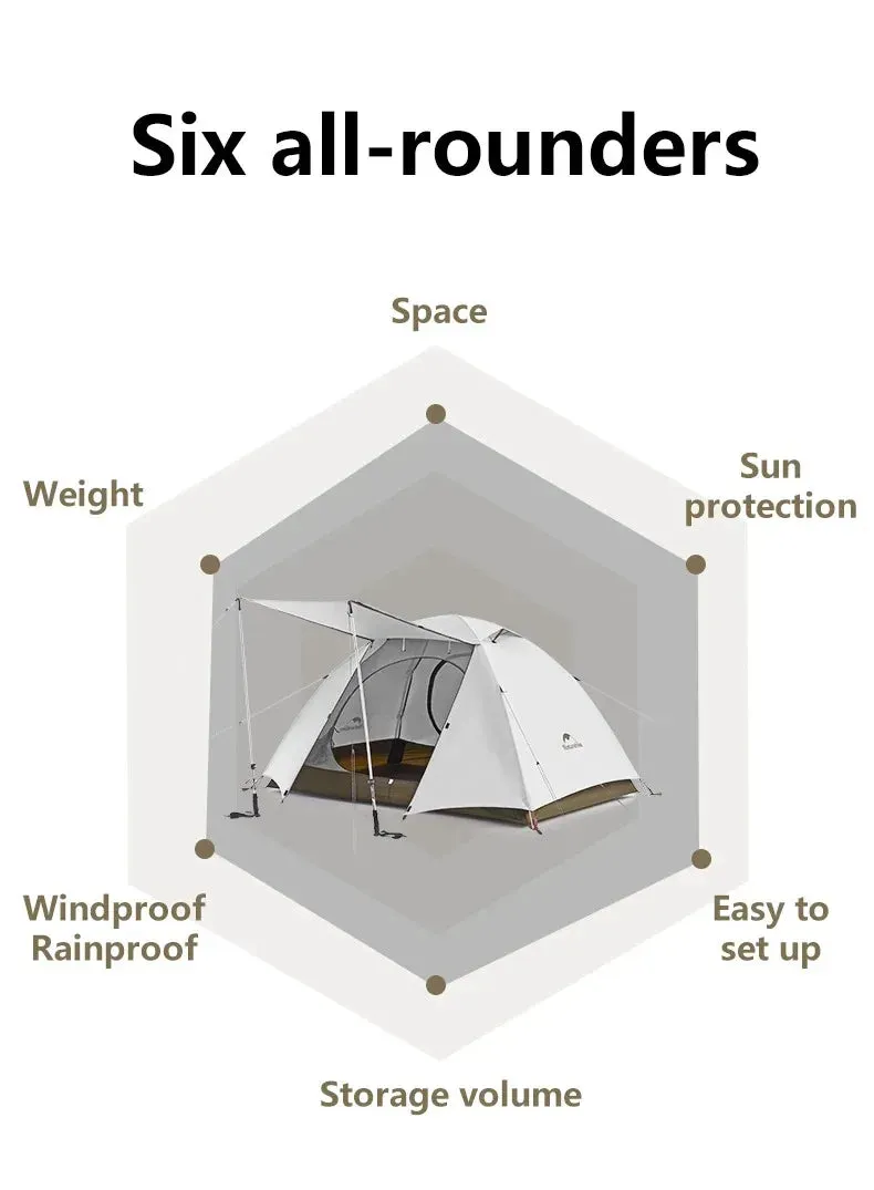 2 Person Camping Tent – Waterproof & Ultralight with UPF50  Sun Protection for Hiking and Trekking