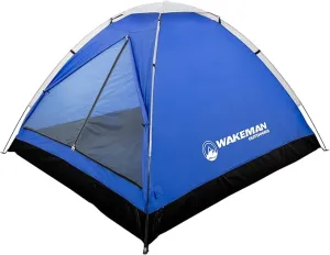 2 Person Camping Tent with Rain Fly and Carrying Bag - Water-Resistant Outdoor Tent for Backpacking, Hiking, or Festivals by Wakeman Outdoors