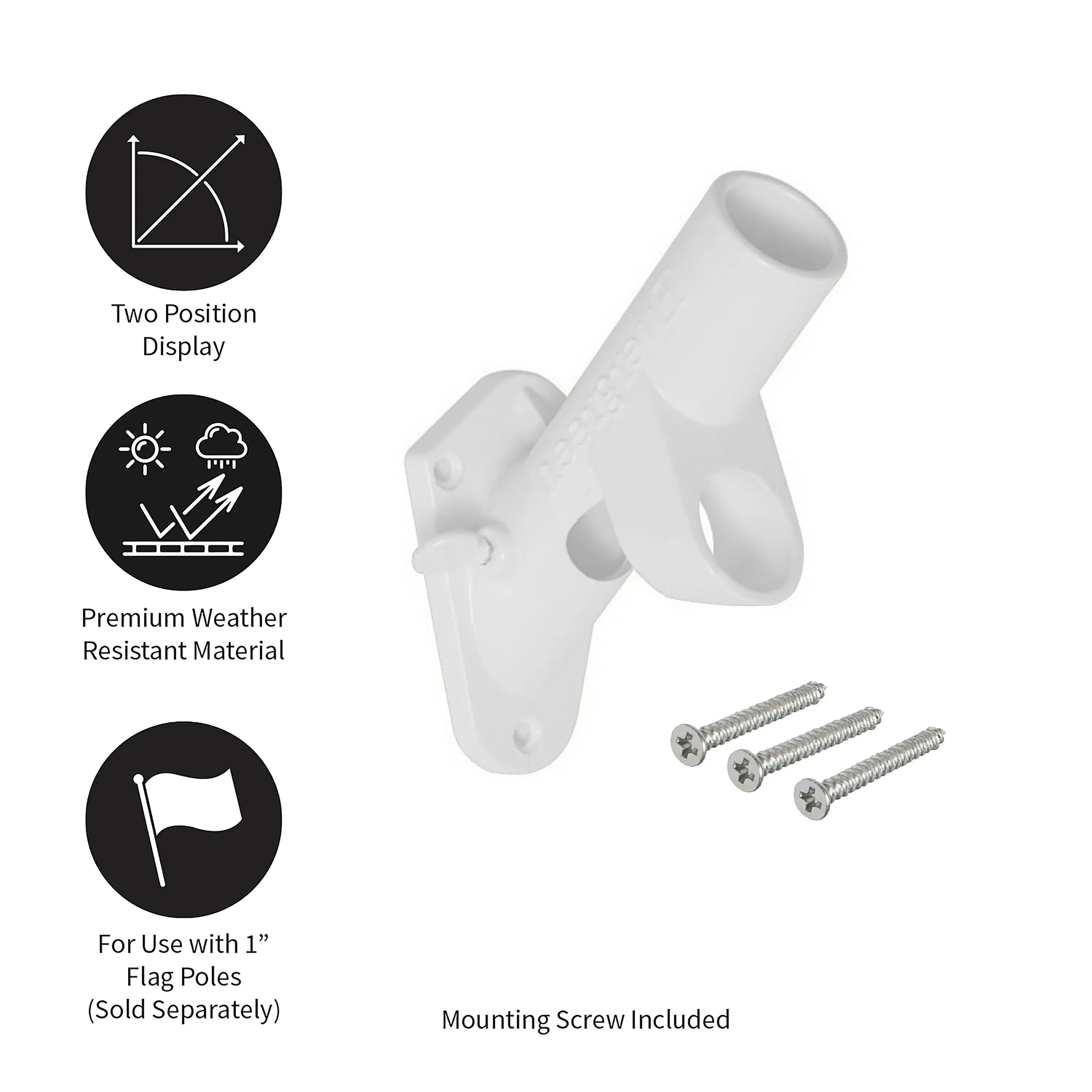 2-Position Cast Iron House Flag Bracket