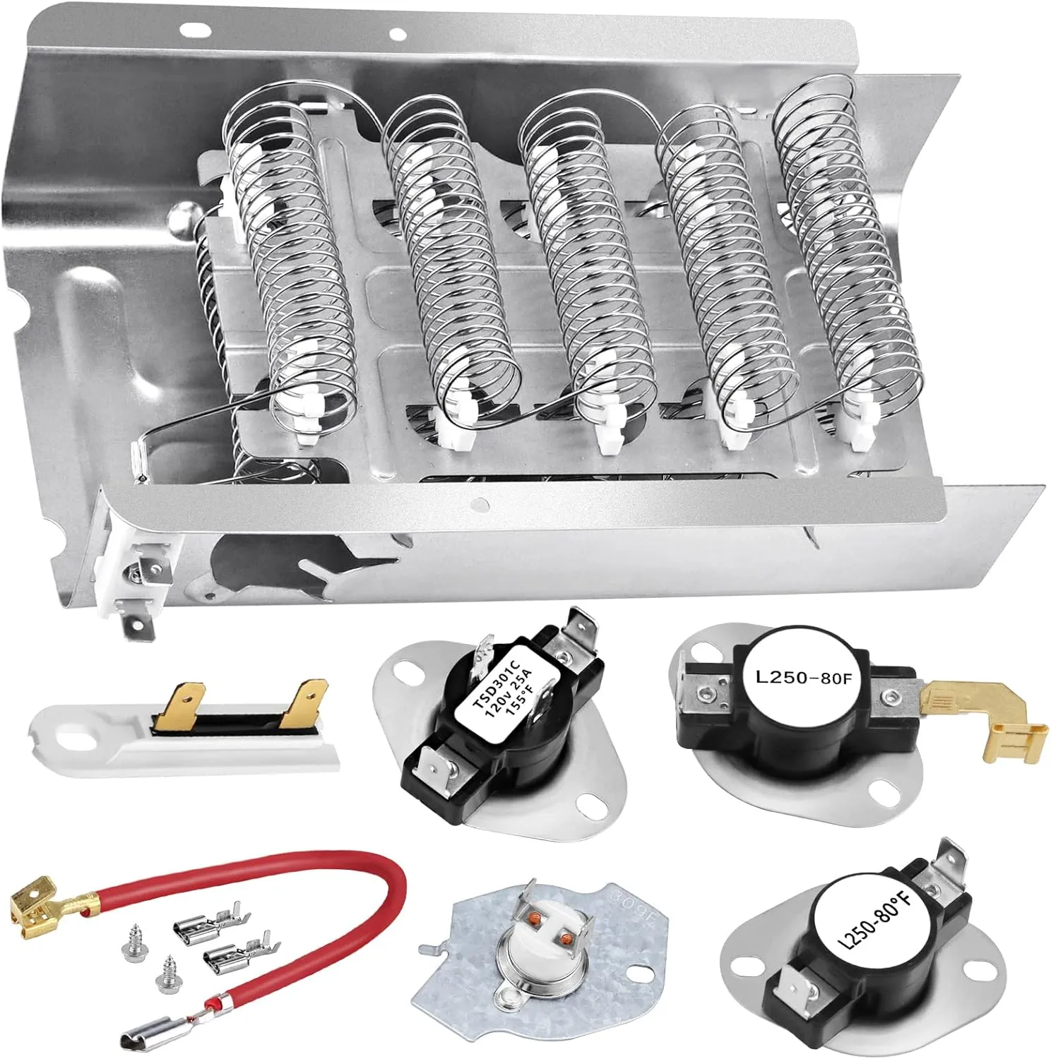 279838 Dryer Heating Element for Whirlpool Maytag Centennial Dryer Parts Kenmore 70 80 Series Model 110 Amana 8565582 3403585 NED4655EW1 W10724237 Dryer Heating Element by APPLIANCEMATES