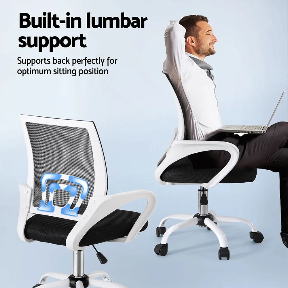 2x Office Chair Mesh Computer Gaming Desk Chairs Work Study Mid Back