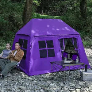 3-4 Person Inflatable Camping Tent Blow Up Tent with Hand Pump Easy Setup Waterproof Inflatable Tent Cabin