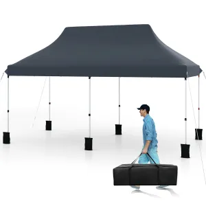 3 x 6 M Pop-up Canopy Tent, Waterproof Folding Party Tent w/Carrying Bag, Instant Sunshade Shelter