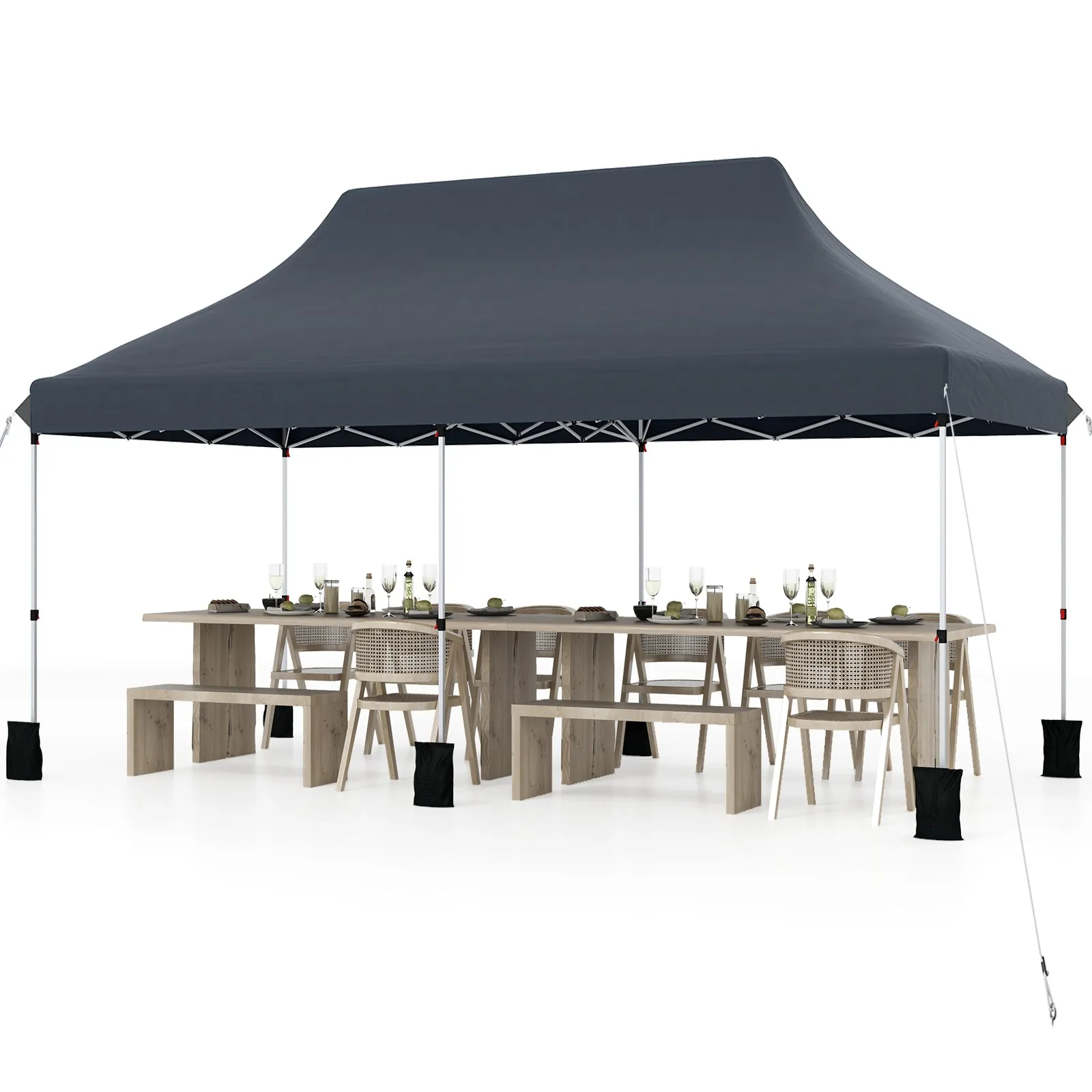 3 x 6 M Pop-up Canopy Tent, Waterproof Folding Party Tent w/Carrying Bag, Instant Sunshade Shelter