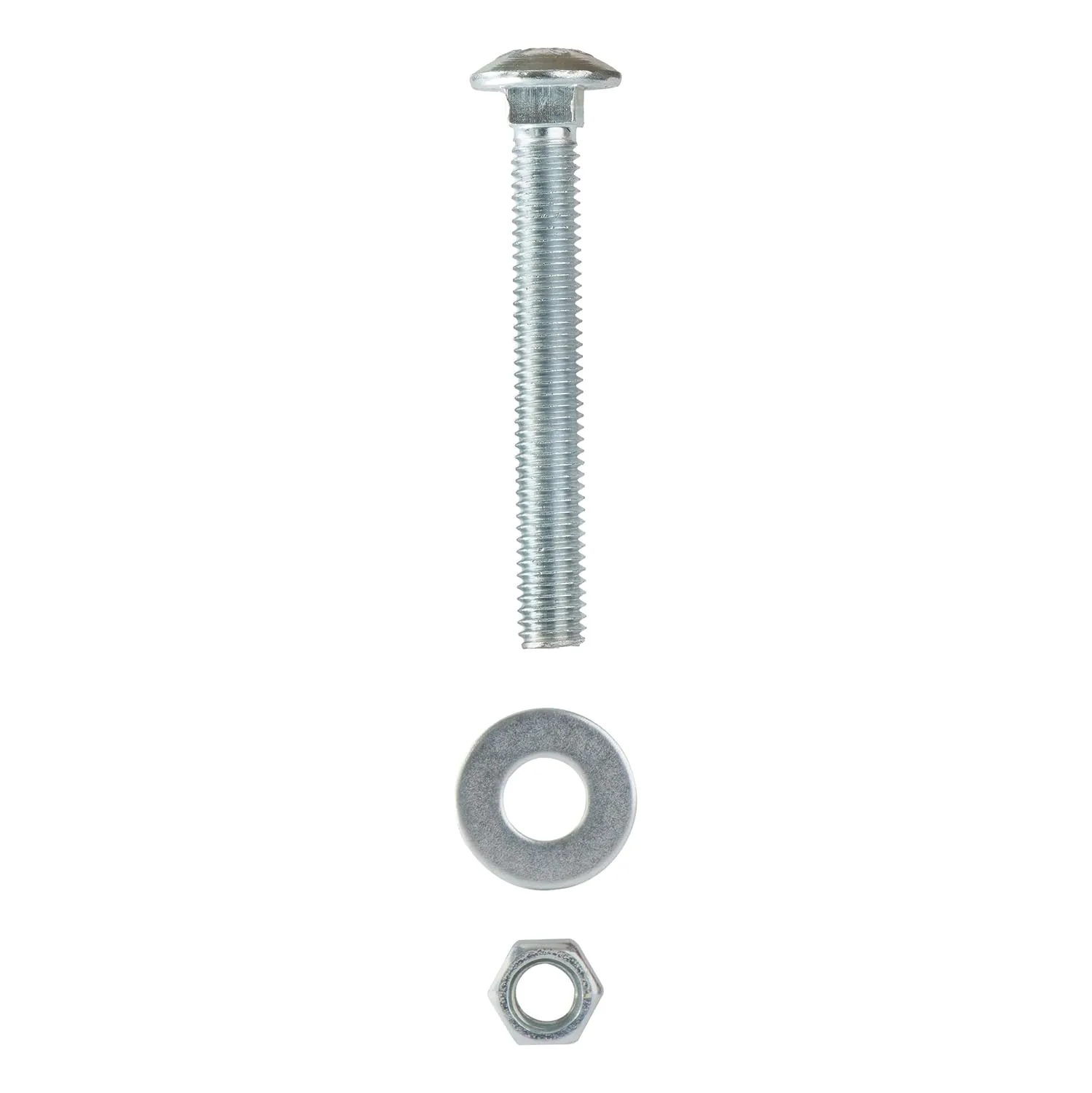 3/8" x 3" (50 Pack) Zinc Carriage Bolt Kit, Grade 307A by Makers Bolt