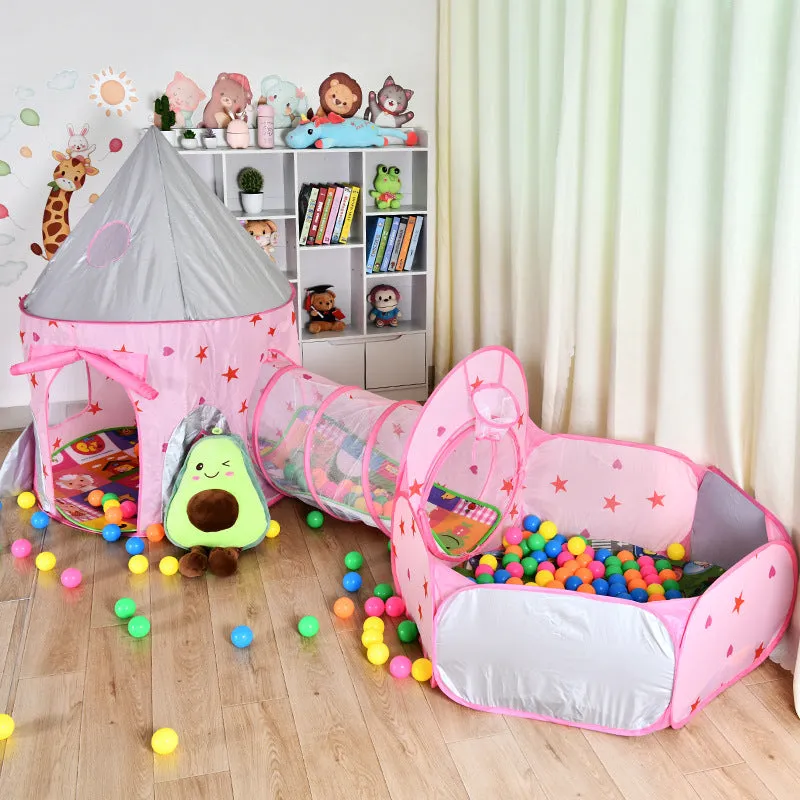3in1 Pop Up Tent Pink/Blue