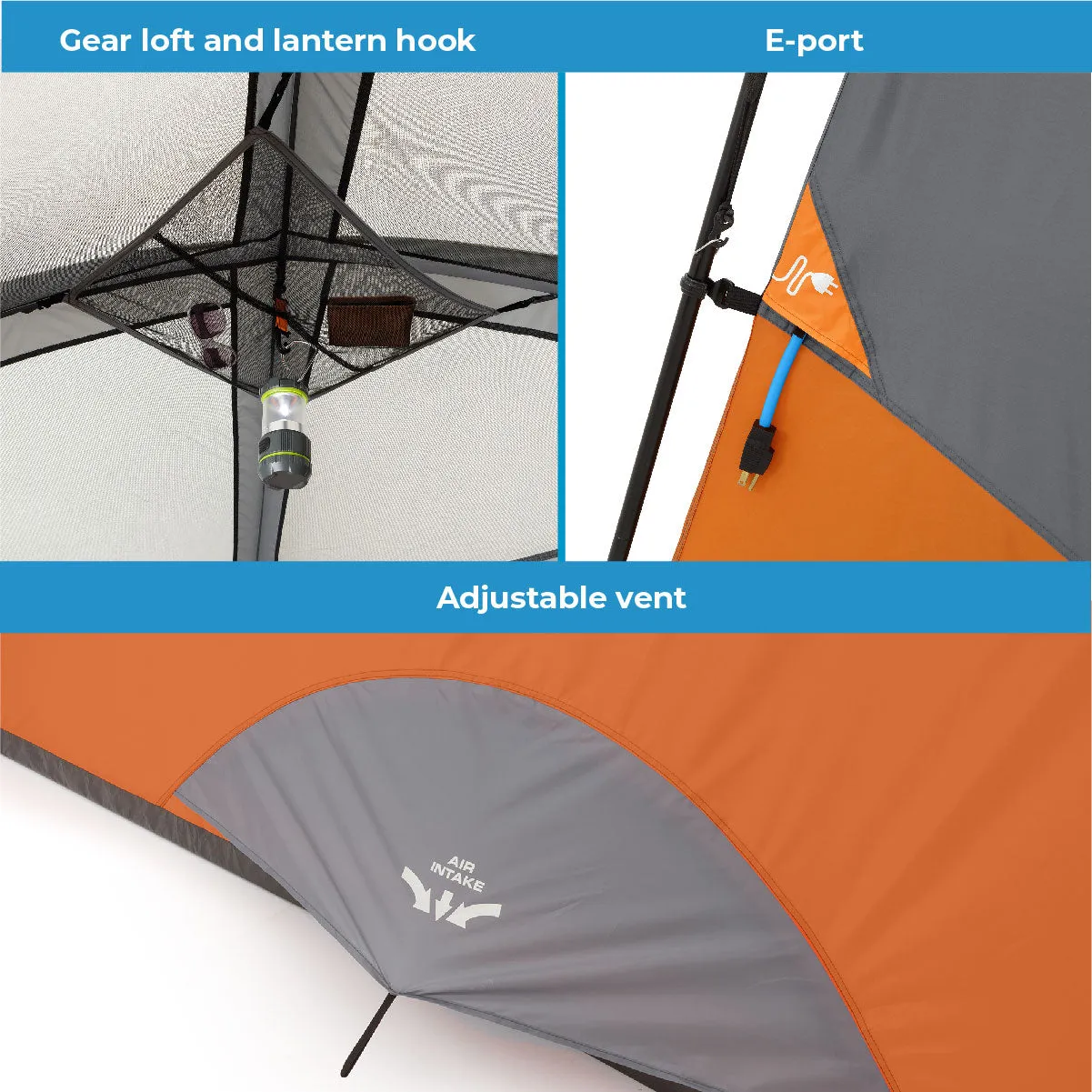 4 Person Straight Wall Cabin Tent 8' x 7'
