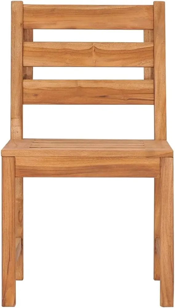 4-Piece Solid Teak Wood Patio Chairs Set Outdoor Furniture with Water-Resistant Finish for Poolside Garden Backyard Lounge