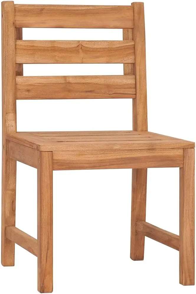 4-Piece Solid Teak Wood Patio Chairs Set Outdoor Furniture with Water-Resistant Finish for Poolside Garden Backyard Lounge