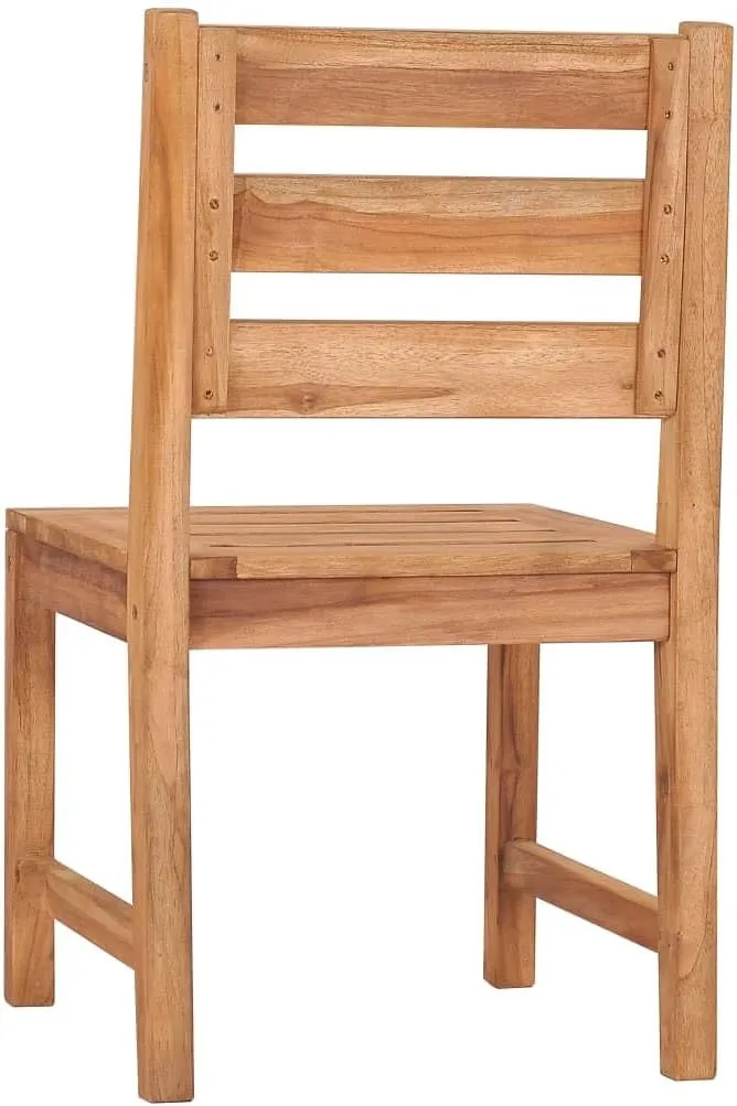 4-Piece Solid Teak Wood Patio Chairs Set Outdoor Furniture with Water-Resistant Finish for Poolside Garden Backyard Lounge