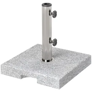 46 lbs Square Umbrella Stand with Adjustable Knobs, for 1.3"/1.5"/1.9" Poles, Grey