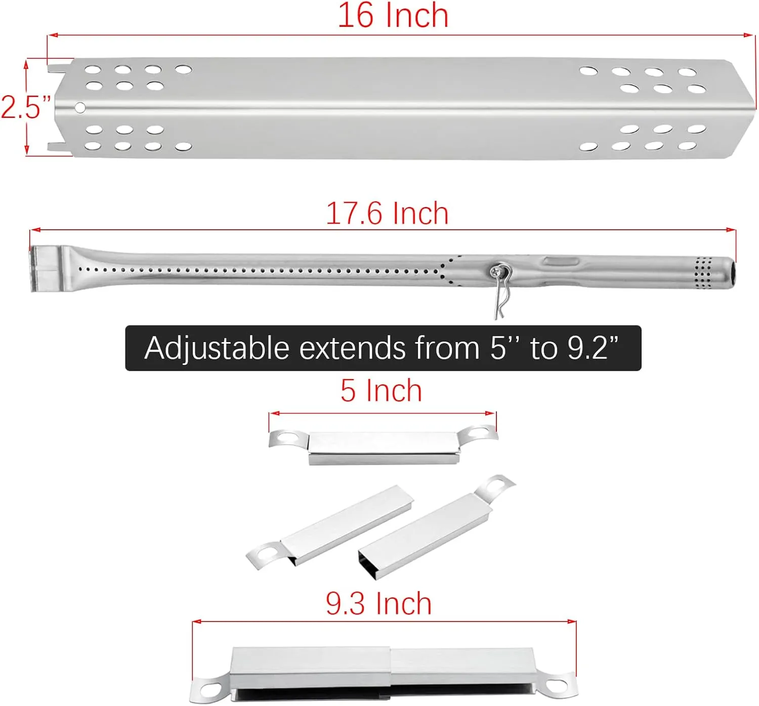 463347519 463243518 Grill Replacement Parts for Charbroil Grill 463243519 463373019 463275517 463274619 463244819 463274919 G470-0004-W1A Heat Tent G470-5200-W1 5 Burner G432-8S01-W1 Electrode Igniter