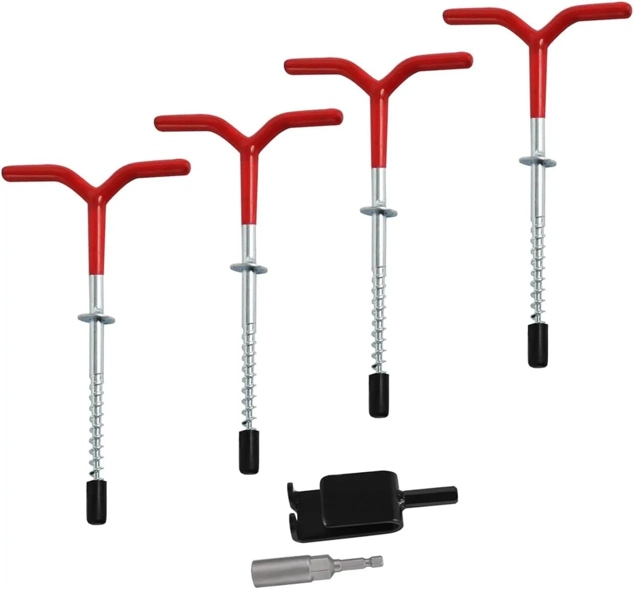 4Pcs Ice Fishing Anchors Ice Fishing Tent Stakes Ice Anchor Drill Adapter Ice Shelter Accessories Ice Fishing Shelter Anchor