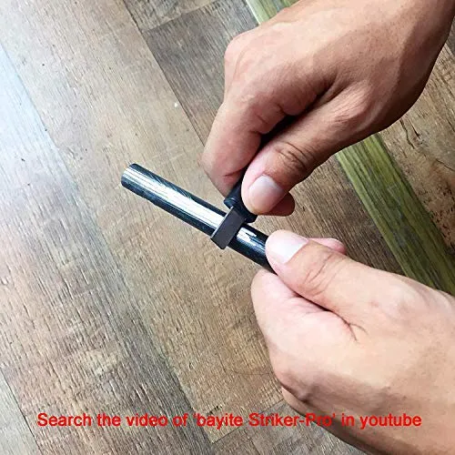 4" Survival Ferrocerium Drilled Flint Fire Starter,Ferro Rod Kit w/ Paracord