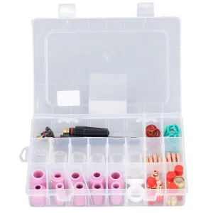 55Pcs TIG Welding Torch Accessories Kit Replacement Welding Gasket Kit Suitable for WP 17 18 26 Offering High Performance Premium Materials and Multiple Application