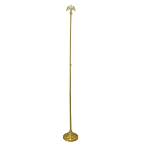 8ft Gold Flag Pole and Gold Base Kit (Eagle Top)