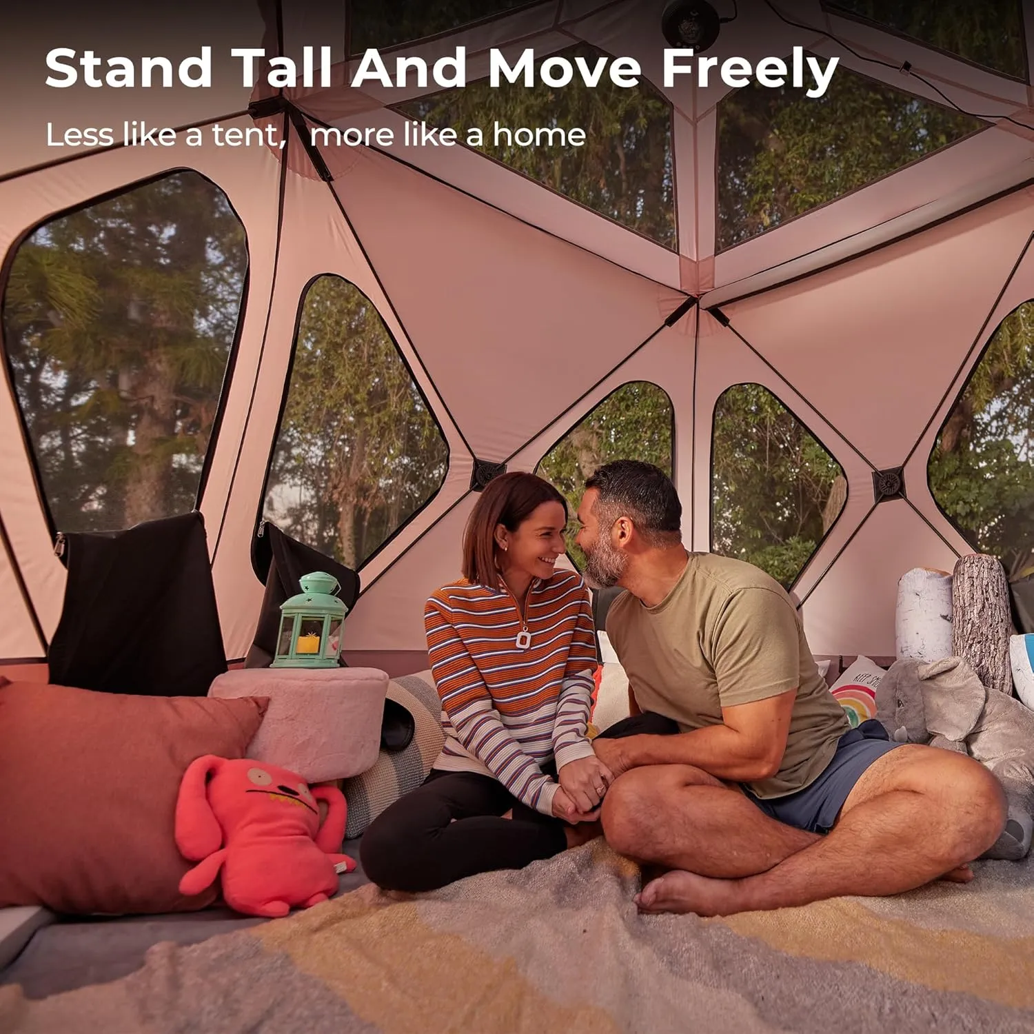 ACACIA Beach Tent Sun Shelter | 4-Person Portable Camping Tent with UPF 50  Protection | Easy Setup Pop up Sun Shade | 10×10ft Privacy Sunshade for Camping & Backyard