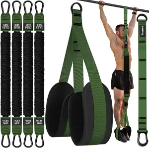 Adjustable Heavy Duty Pull Up Assist Equipment with 4 Assistance Bands - Resistance Bands for Pull Up Bar Workout - Home Gym Fitness Exercise Strength Training