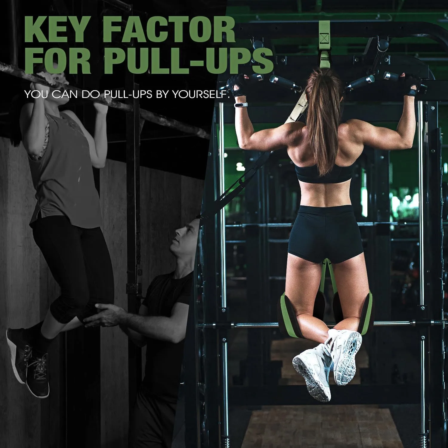 Adjustable Heavy Duty Pull Up Assist Equipment with 4 Assistance Bands - Resistance Bands for Pull Up Bar Workout - Home Gym Fitness Exercise Strength Training