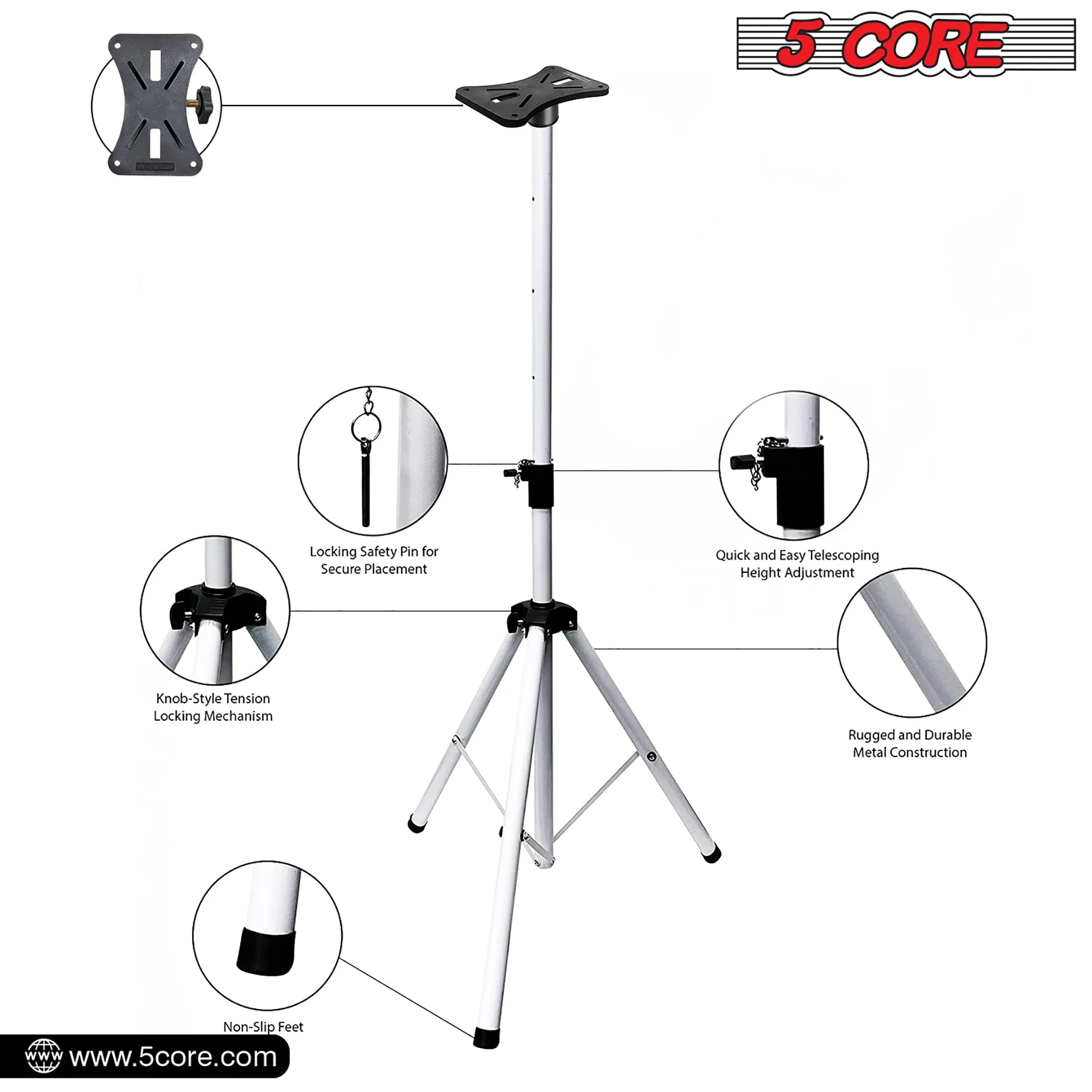 Adjustable Speaker Stand Tripod Floor