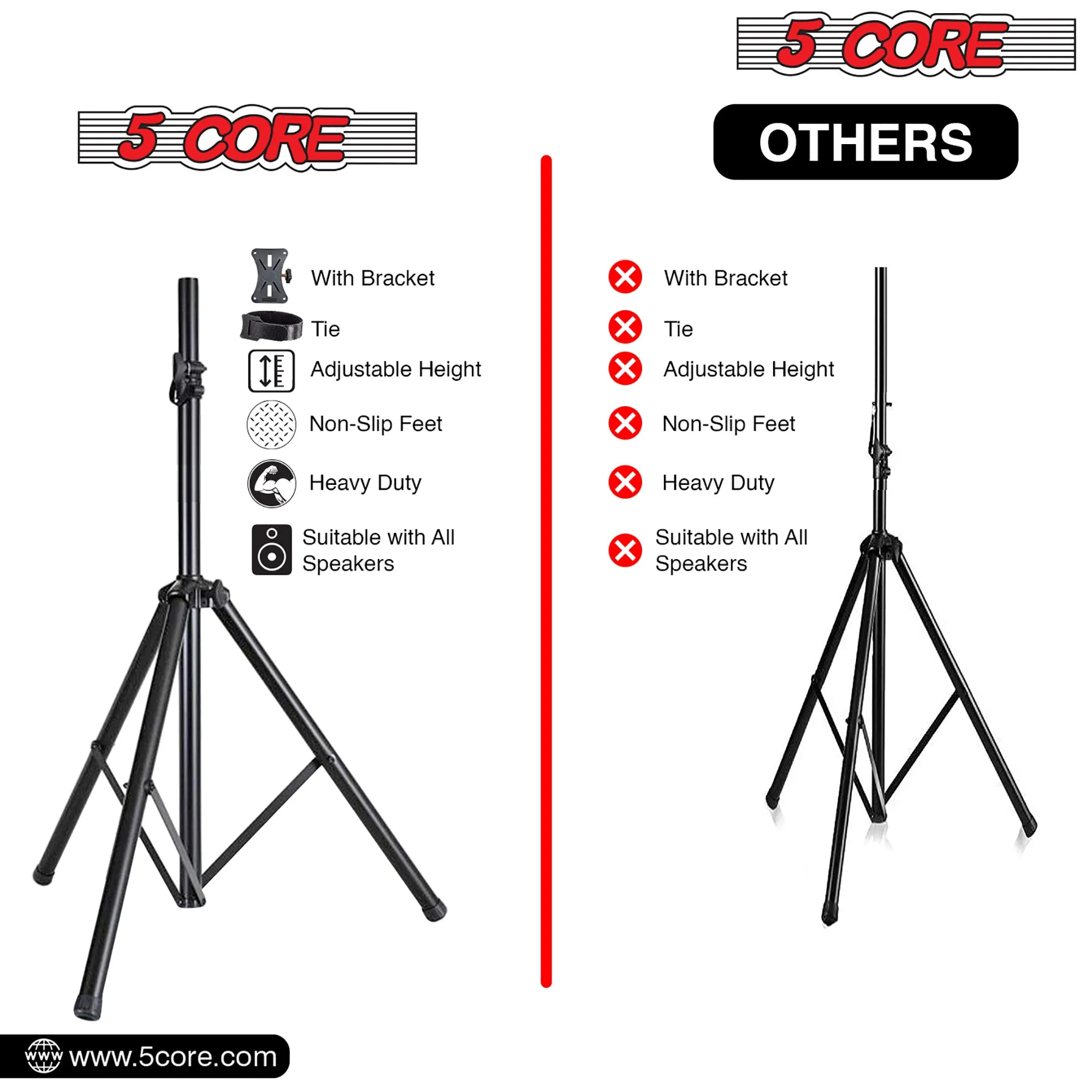 Adjustable Speaker Stand Tripod Floor