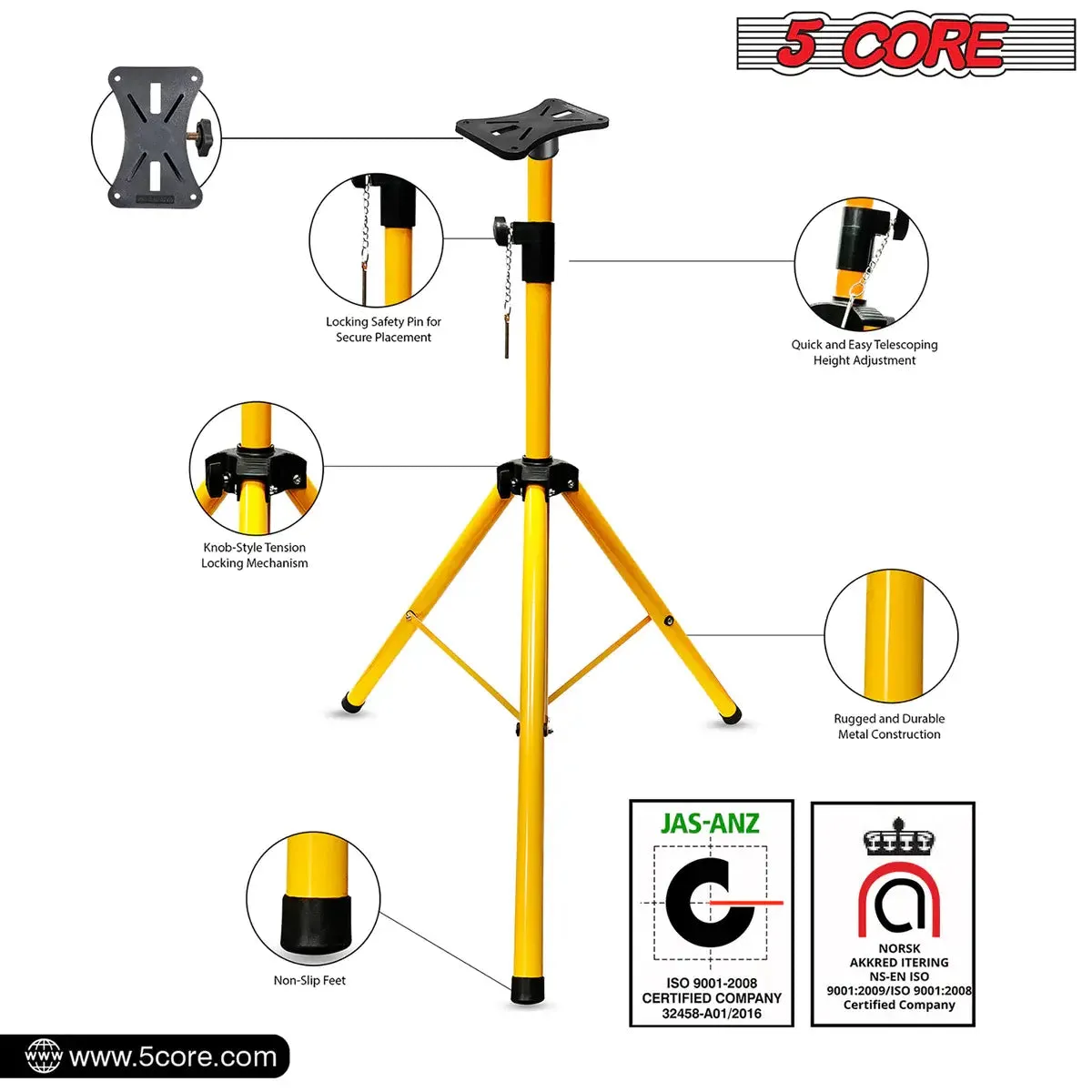 Adjustable Speaker Stand Tripod Floor