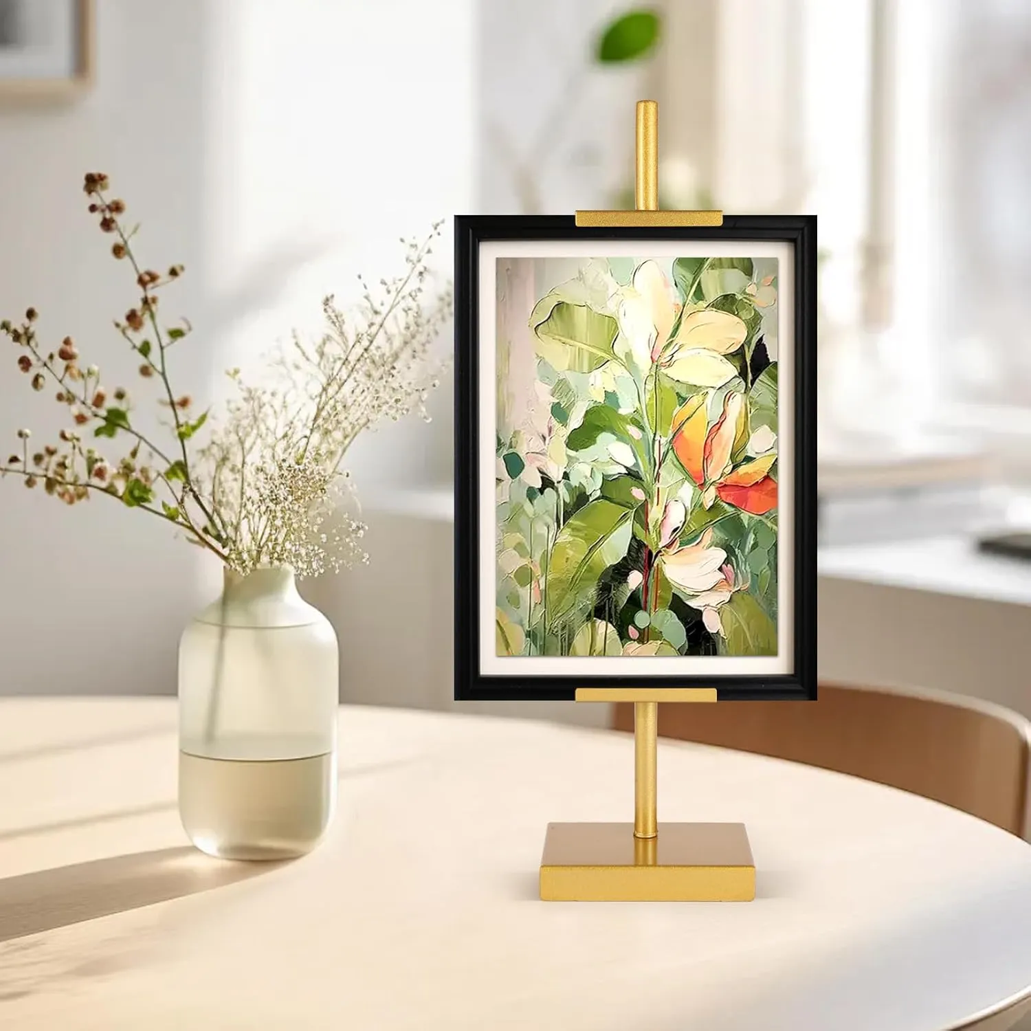 Adjustable Tabletop Easel Stand for for Picture Frames Up to 16", Picture Easels for Display, Picture Frame Holder Stand, Adjustable Art Easel. (Gold,18inch)