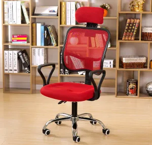 Advanced High Back Deluxe Ergonomic Office Chair (Red)