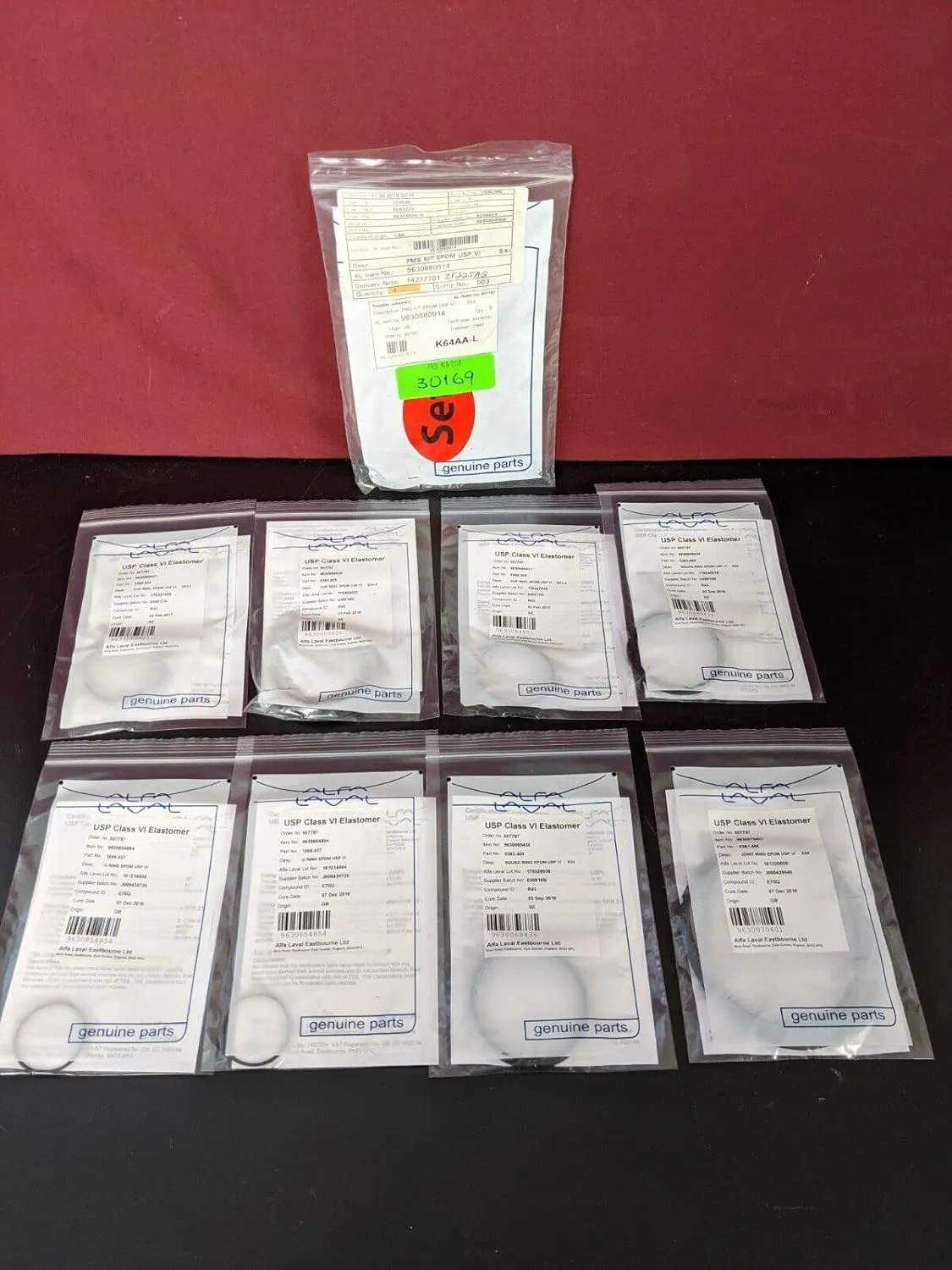 ALFA Laval AL 9630880914 PMS KIT EPDM USP VI SX4 SX3 Lobe Pump O-Rings
