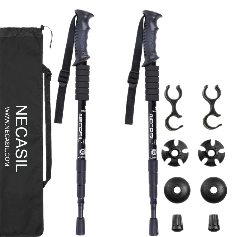 Aluminum Alloy Trekking Poles Straight Handle Set