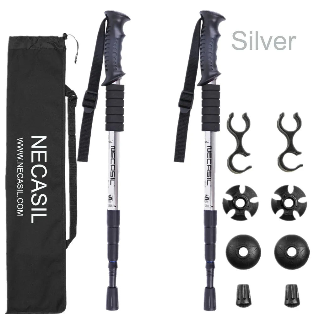 Aluminum Alloy Trekking Poles Straight Handle Set