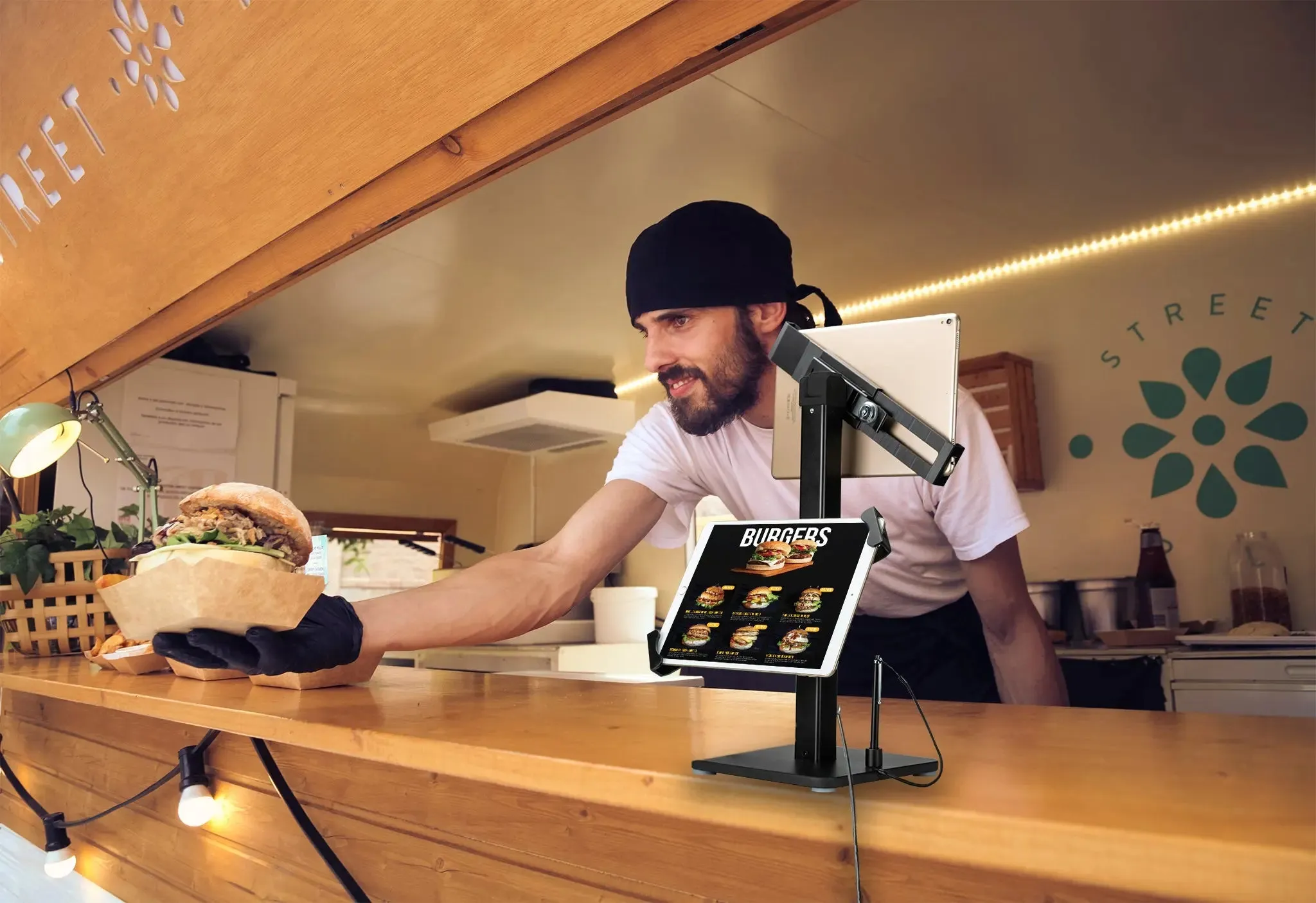 Angle-Adjustable Twin Tablet Stand
