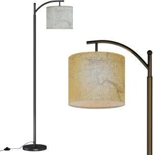 Arc Floor Lamps Topographic map Modern LED Adjustable Lampshade Standing Light for Living Room Reading Bedroom Office