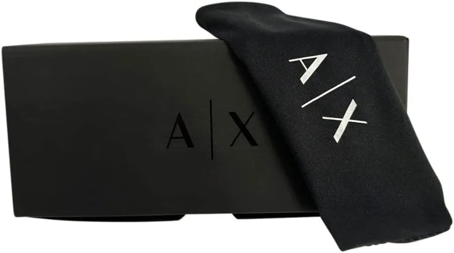 Armani Exchange AX4074S Rectangle Sunglasses for Men   BUNDLE with Designer iWear Care Kit
