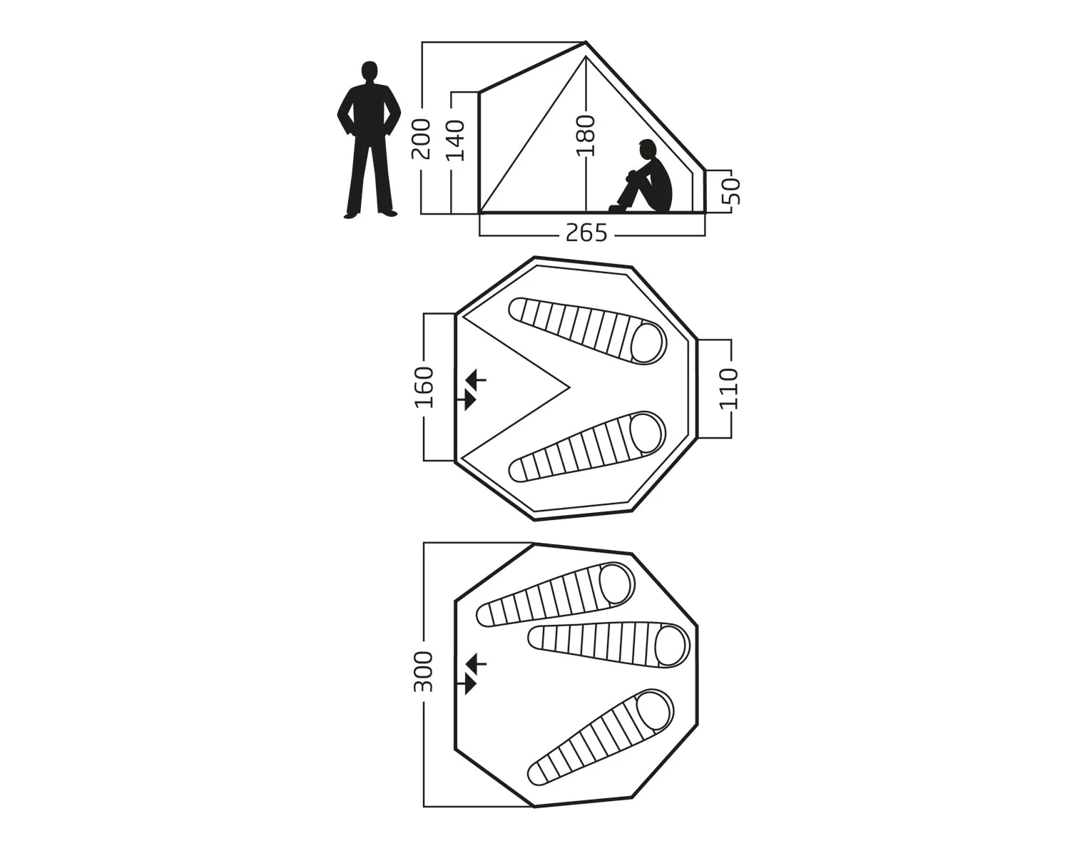 Asgard 7.1 Glamping Tent - 7.1 m² | 3 person | Sandshell