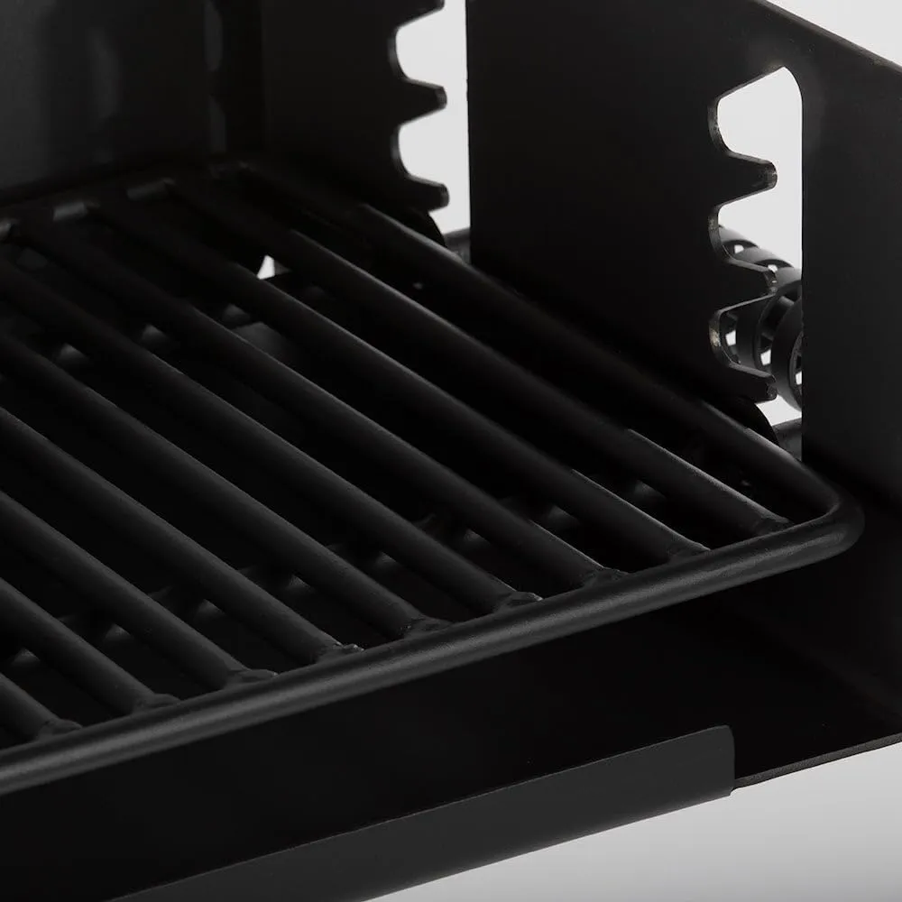Ash & Ember Park-Style Grill, 256 Sq. In Charcoal Grill, 16.5x16x8, Single Post Outdoor Cooking Grill for Backyard BBQ, Camp Grilling Barbecues, Small-Sized Parties, Grill Delicious Meats, Vegetables