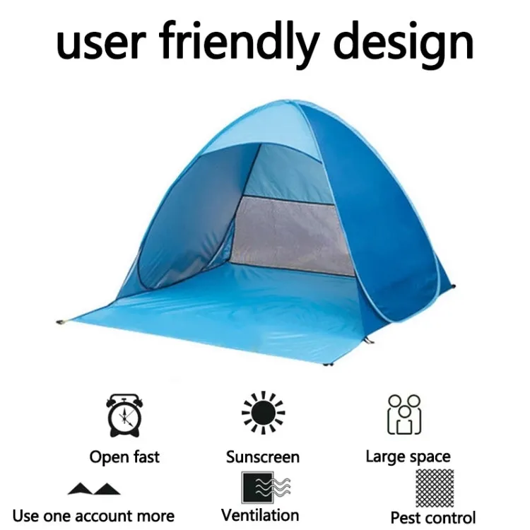 Automatic Instant Pop Up Tent Potable Beach Tent，Size:  200x165x130cm(Green)